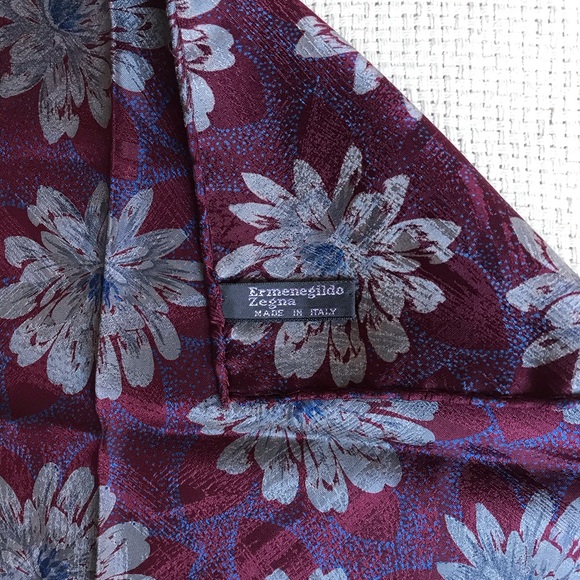 Ermenegildo Zegna Men Handkerchief Silk Square - Made in Italy - Picture 3 of 3